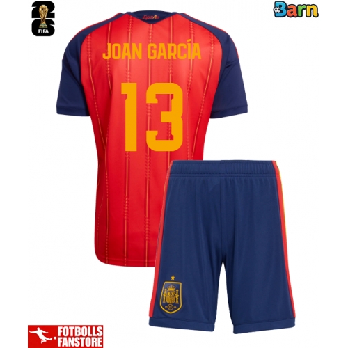 Spanien Joan Garcia #13 Hemmatröja Barn VM 2026 Kortärmad (+ Korta byxor)