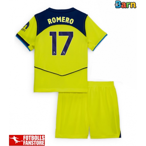Tottenham Hotspur Cristian Romero #17 Tredje Tröja Barn 2025-26 Kortärmad (+ Korta byxor)