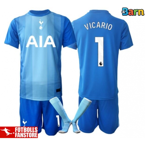 Tottenham Hotspur Guglielmo Vicario #1 Målvakt Bortatröja Barn 2025-26 Kortärmad (+ Korta byxor)