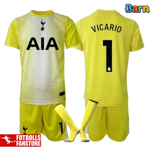 Tottenham Hotspur Guglielmo Vicario #1 Målvakt Tredje Tröja Barn 2025-26 Kortärmad (+ Korta byxor)