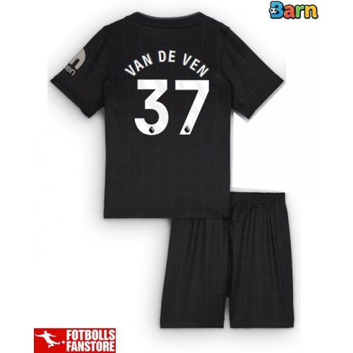 Tottenham Hotspur Micky van de Ven #37 Bortatröja Barn 2025-26 Kortärmad (+ Korta byxor)
