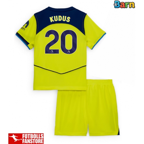 Tottenham Hotspur Mohammed Kudus #20 Tredje Tröja Barn 2025-26 Kortärmad (+ Korta byxor)