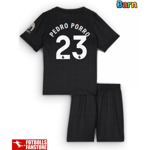 Tottenham Hotspur Pedro Porro #23 Bortatröja Barn 2025-26 Kortärmad (+ Korta byxor)