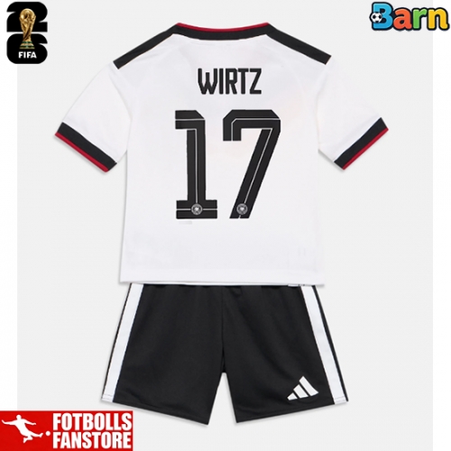 Tyskland Florian Wirtz #17 Hemmatröja Barn VM 2026 Kortärmad (+ Korta byxor)