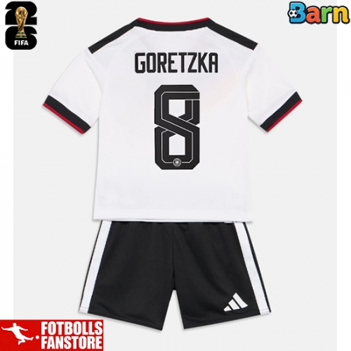 Tyskland Leon Goretzka #8 Hemmatröja Barn VM 2026 Kortärmad (+ Korta byxor)