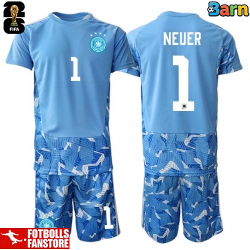 Tyskland Manuel Neuer #1 Målvakt Bortatröja Barn VM 2026 Kortärmad (+ Korta byxor)