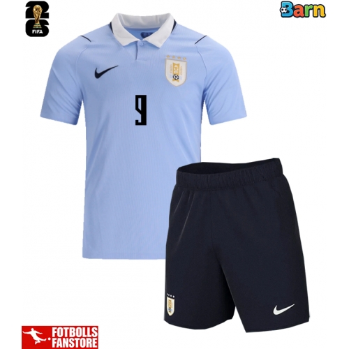 Uruguay Darwin Nunez #9 Hemmatröja Barn VM 2026 Kortärmad (+ Korta byxor)