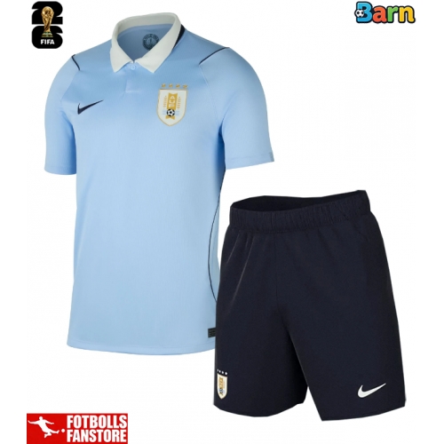 Uruguay Hemmatröja Barn VM 2026 Kortärmad (+ Korta byxor)