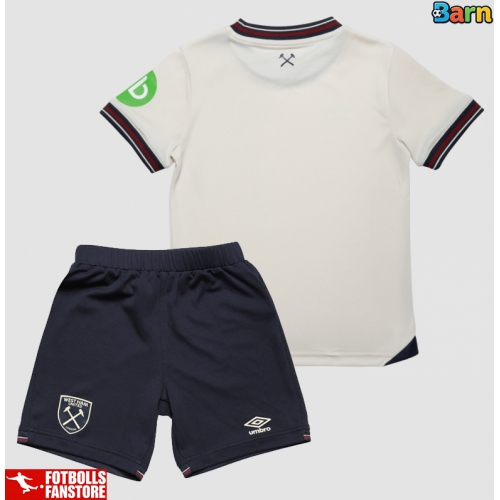 West Ham United Bortatröja Barn 2025-26 Kortärmad (+ Korta byxor)