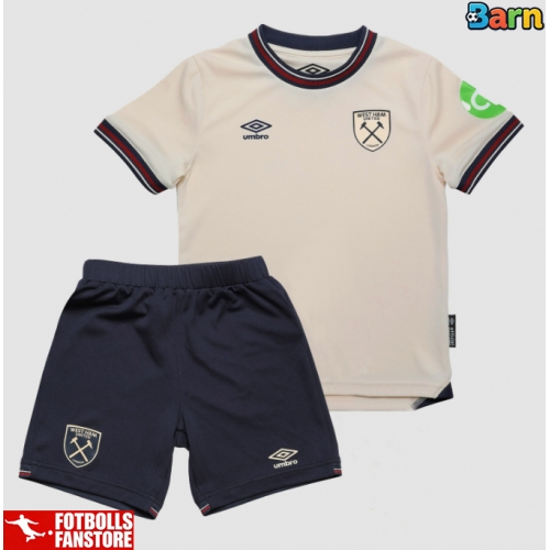 West Ham United Bortatröja Barn 2025-26 Kortärmad (+ Korta byxor)