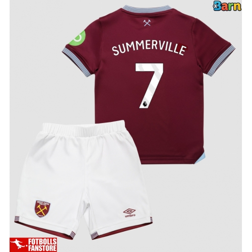 West Ham United Crysencio Summerville #7 Hemmatröja Barn 2025-26 Kortärmad (+ Korta byxor)