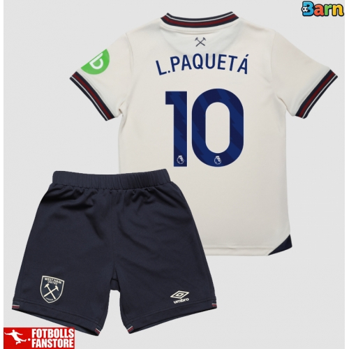 West Ham United Lucas Paqueta #10 Bortatröja Barn 2025-26 Kortärmad (+ Korta byxor)