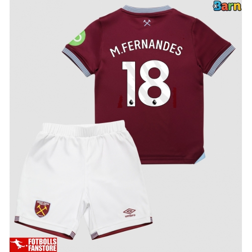 West Ham United Mateus Fernandes #18 Hemmatröja Barn 2025-26 Kortärmad (+ Korta byxor)