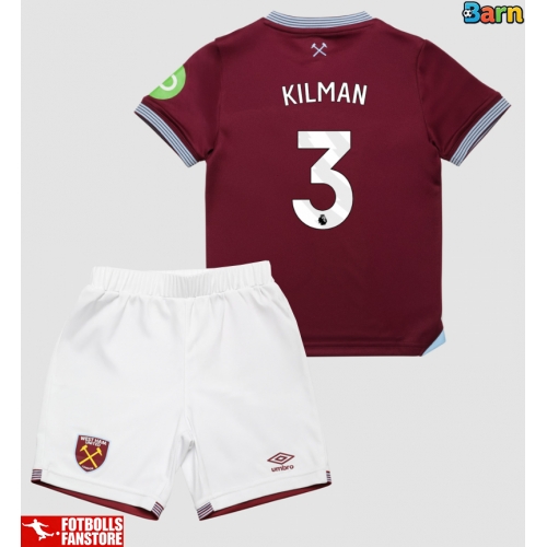 West Ham United Max Kilman #3 Hemmatröja Barn 2025-26 Kortärmad (+ Korta byxor)