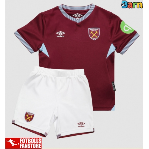 West Ham United Tomas Soucek #28 Hemmatröja Barn 2025-26 Kortärmad (+ Korta byxor)