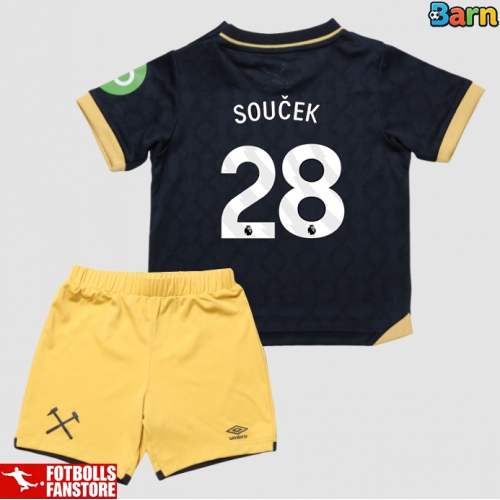 West Ham United Tomas Soucek #28 Tredje Tröja Barn 2025-26 Kortärmad (+ Korta byxor)