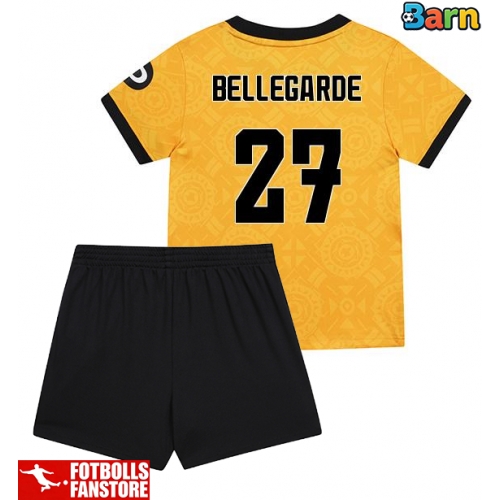 Wolves Jean-Ricner Bellegarde #27 Hemmatröja Barn 2025-26 Kortärmad (+ Korta byxor)