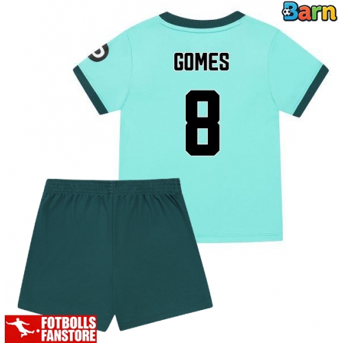 Wolves Joao Gomes #8 Bortatröja Barn 2025-26 Kortärmad (+ Korta byxor)