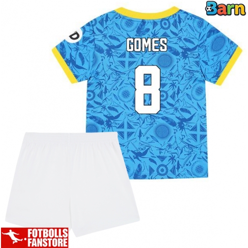 Wolves Joao Gomes #8 Tredje Tröja Barn 2025-26 Kortärmad (+ Korta byxor)