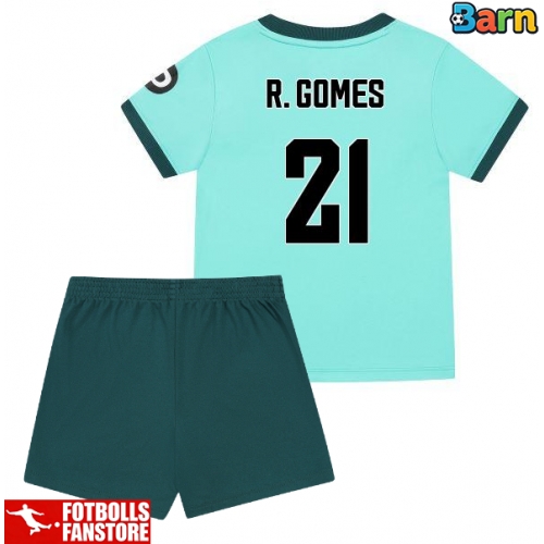 Wolves Rodrigo Gomes #21 Bortatröja Barn 2025-26 Kortärmad (+ Korta byxor)