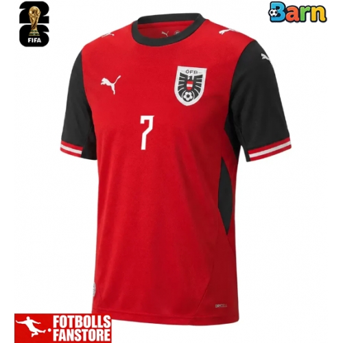 Österrike Marko Arnautovic #7 Hemmatröja Barn VM 2026 Kortärmad (+ Korta byxor)
