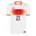 Nederländerna Frenkie de Jong #21 Bortatröja VM 2026 Kortärmad